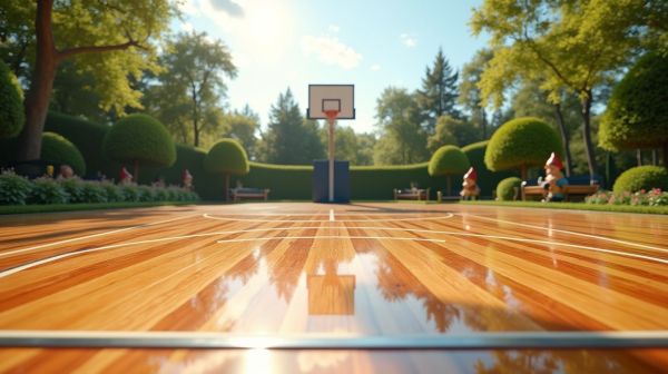Équipez votre jardin avec un terrain de basket sur mesure